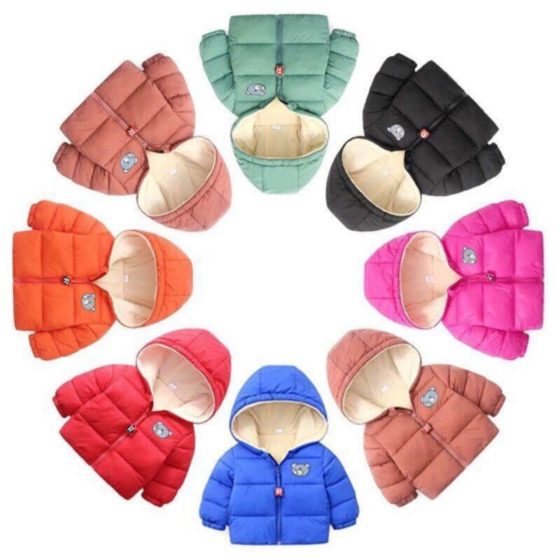 Áo phao LÔNG Gấu siêu ấm cho bé