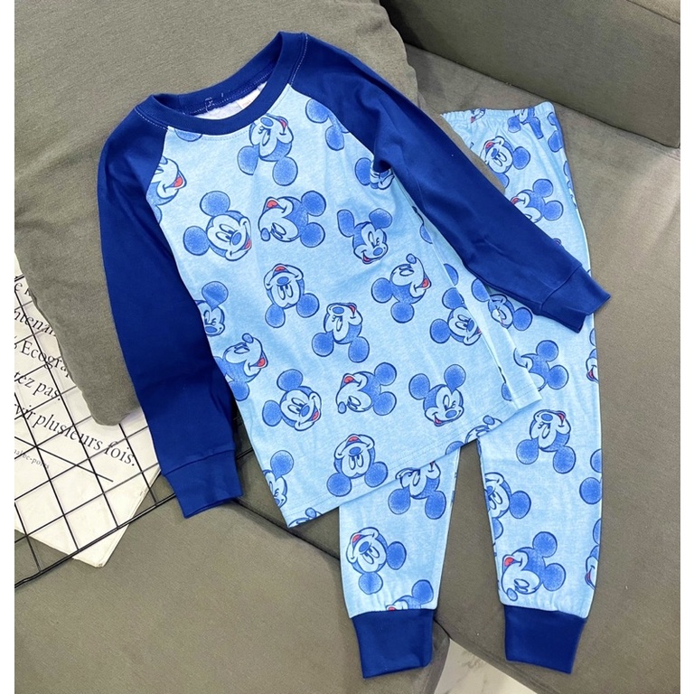 Bộ tay dài quần dài thun Borip size đại 22-45 ký quần áo trẻ em