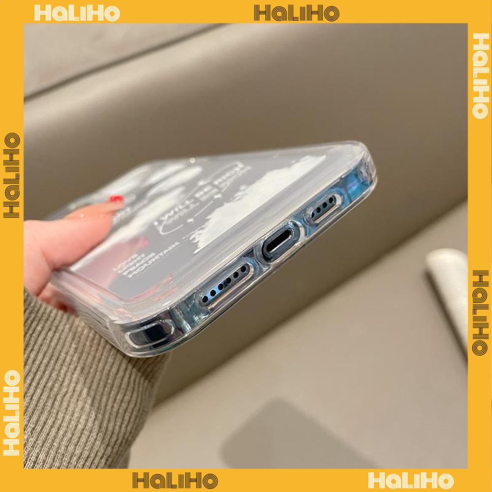 Ốp điện thoại TPU mềm dày trong suốt in hình đám mây/ mặt cười thích hợp cho iPhone 13 Pro Max 12 Pro Max 11 7 Plus