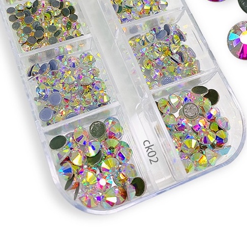 Khay Đá Nail Chân Keo Màu AB Chính Hãng Trang Trí Móng ANGELICA CK02