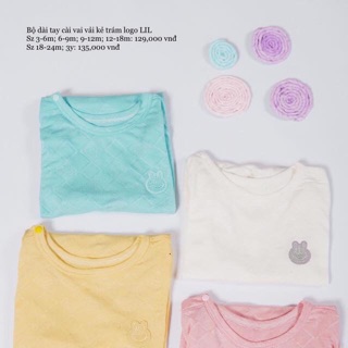 Bộ dài tay cài vai kẻ trám