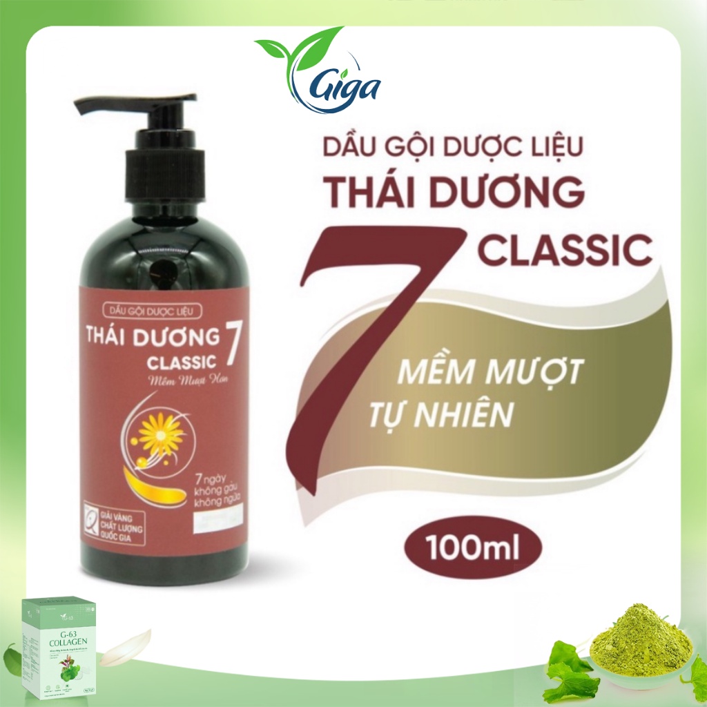 Dầu gội dược liệu Thái Dương 7 Classic Sao Thái Dương - Giảm dụng tóc, giúp tóc chắc khoẻ
