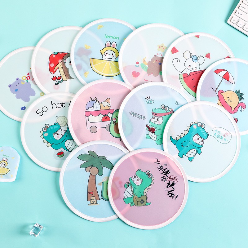 Quạt tròn bỏ túi hoạt hình dễ thương