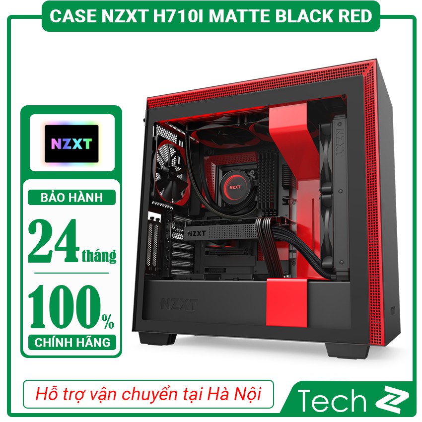 Vỏ Case NZXT H710i MATTE BLACK RED thumbnail