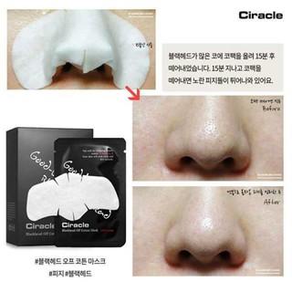 Mặt nạ đẩy mụn đầu đen Goodbye Blackhead Ciracle Blackhead Off Cotton Mask