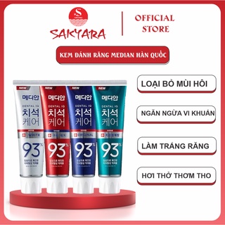 Kem đánh răng median dental IQ 93% Hàn Quốc 120g giúp trắng răng giảm ố loại bỏ mùi hôi bảo vệ răng miêng