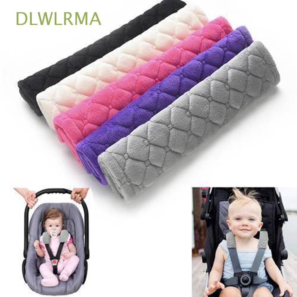 Bộ 2 đệm bọc đai an toàn trong xe ô tô/xe đẩy bảo vệ cho trẻ em kích thước 27*6.5cm nhiều màu tùy chọn