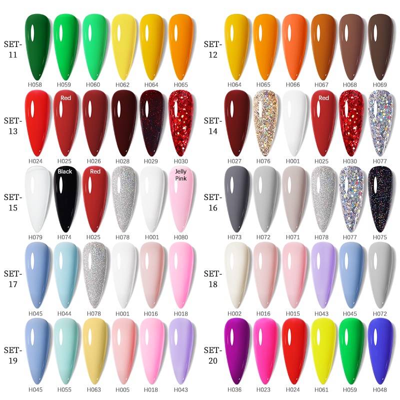 UR SUGAR sơn móng tay dạng gel UV Set 6 lọ 7ml