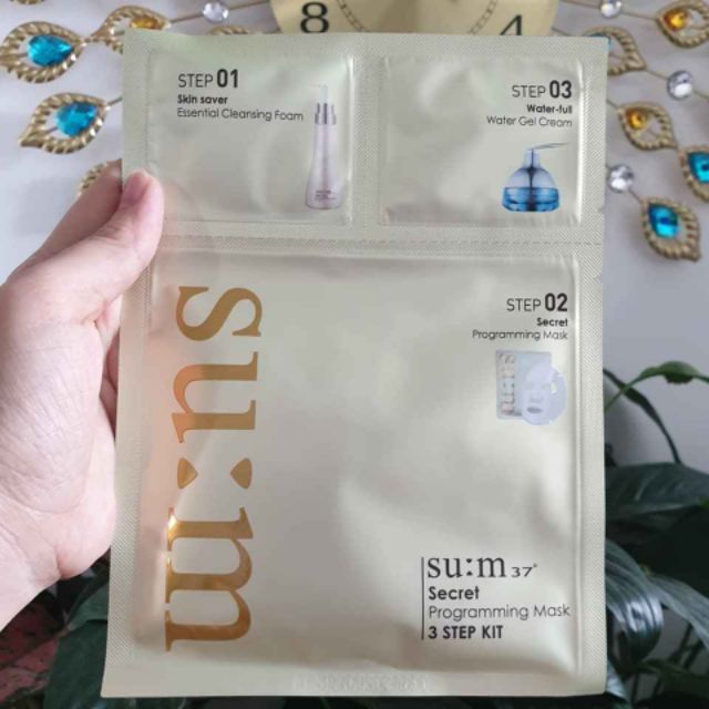 Mặt Nạ dưỡng da 3 bước dòng thần thánh su:m37 secret mask 27g