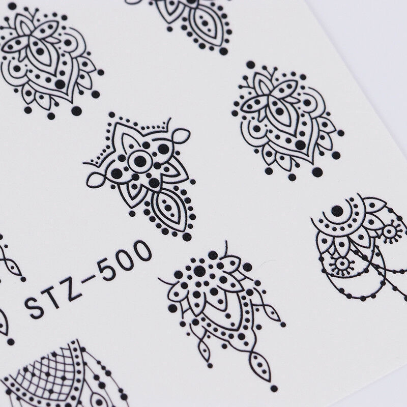 Set 2 tấm hình dán trang trí móng tay nghệ thuật họa tiết đẹp mắt