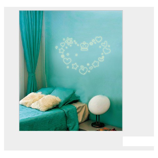 Decal trang trí tường - Hình Trang trí Trái Tim 02 - DẠ QUANG