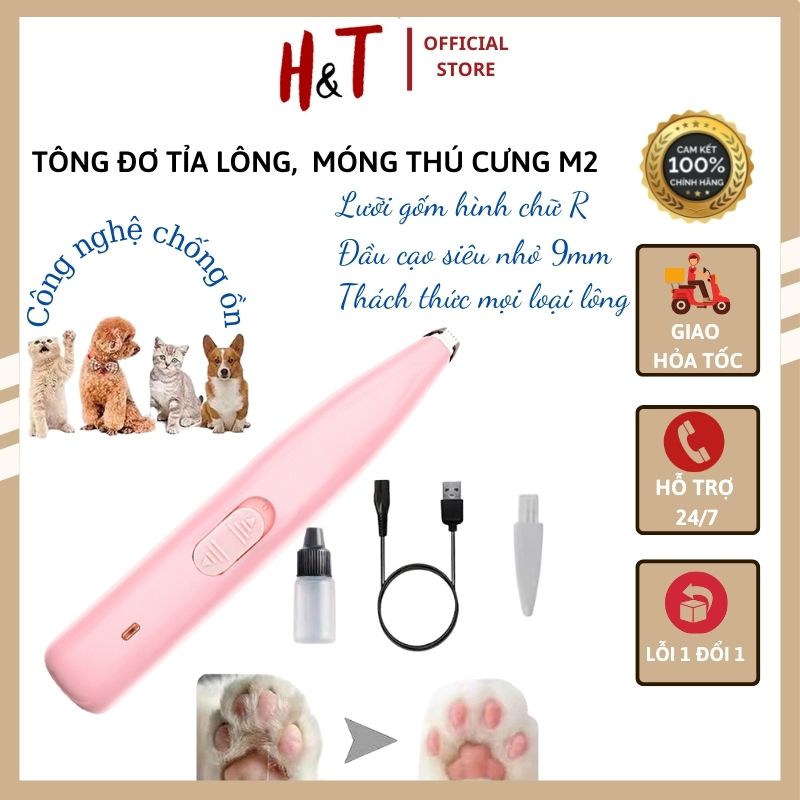 Tông đơ mini cắt, tỉa lông cho thú cưng, lông bàn chân, lông mi mắt, lông tai, làm đẹp cho chó mèo
