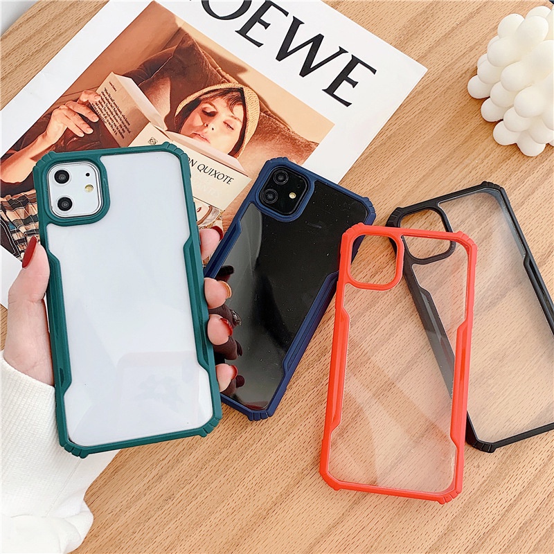 Ốp Điện Thoại Acrylic Trong Suốt Chống Sốc Cho iPhone 11 12 13 Pro Max