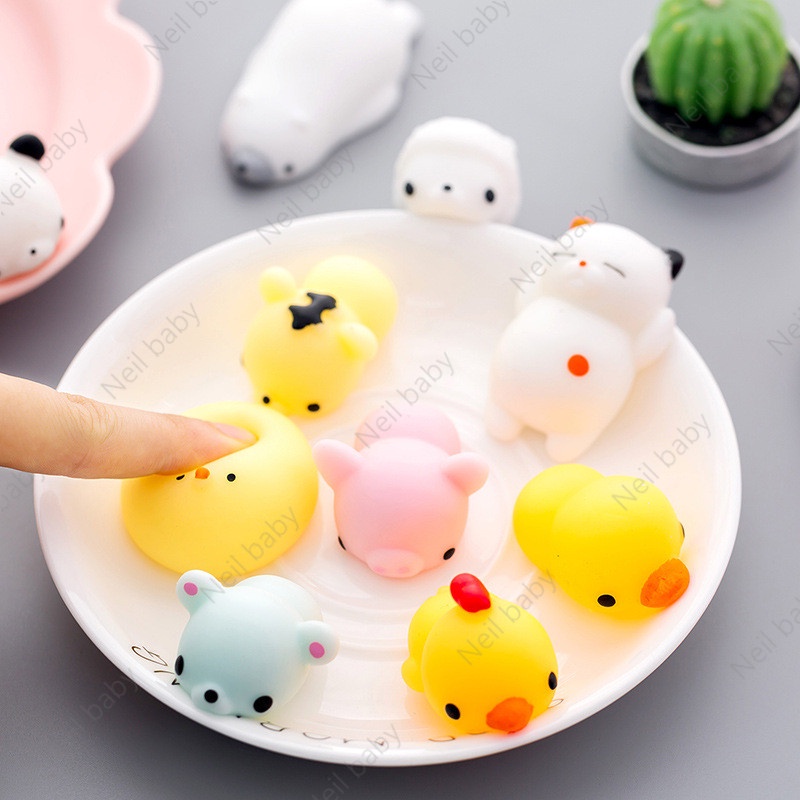 Đồ Chơi Xốp Squishy Giảm Stress Hình Động Vật Dễ Thương Cho Bé Squishy Mini Mochi giá rẻ thú silicon dẻo bóp tay, đồ chơi giảm stress
