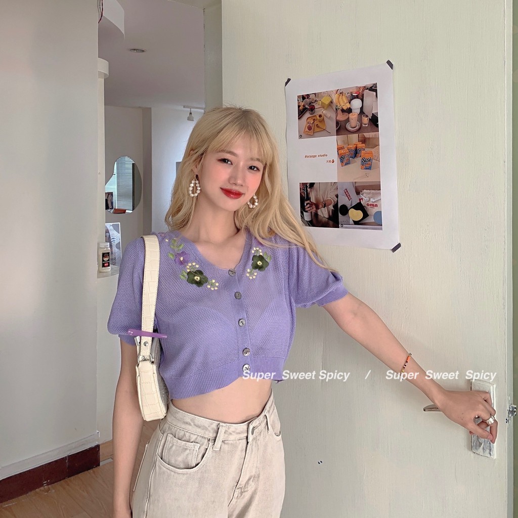 Áo Len Tay Ngắn Cổ Chữ V Thời Trang Quyến Rũ Dành Cho Nữ | BigBuy360 - bigbuy360.vn