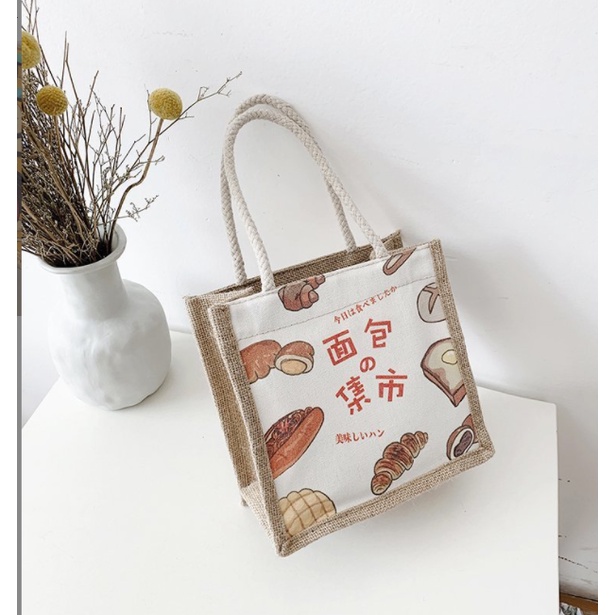Túi cói mini dễ thương cute cá tính phong cách Vintage thời trang Trương Gia 04 bảo vệ môi trường