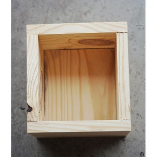 Chậu gỗ vuông KT 12*12*12 trồng sen đá, xương rồng I Decor bàn làm việc, quán cafe, kệ đầu giường