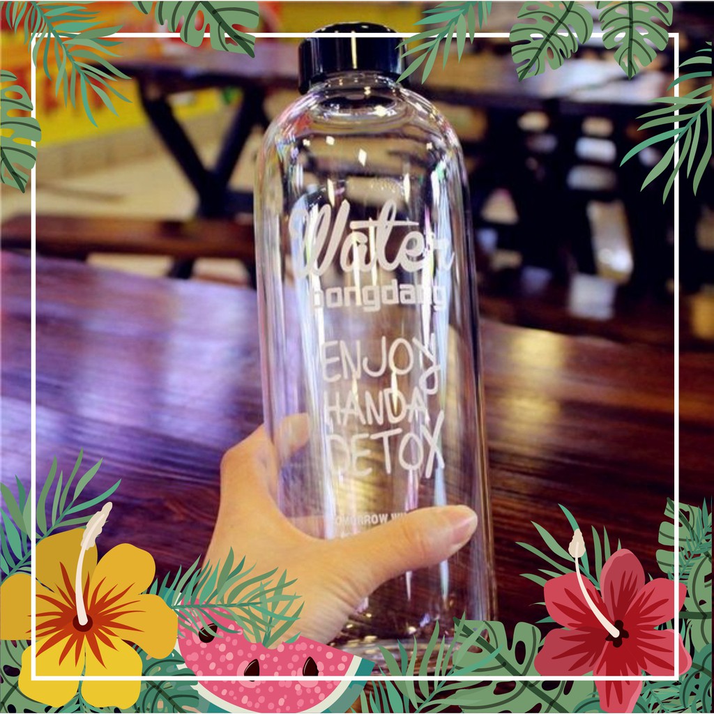 bán sỉ lẻ Bình DETOX 1000ML WATER PONGDANG NHỰA CAO CẤP tặng túi vải bán hàng chuẩn uy tín