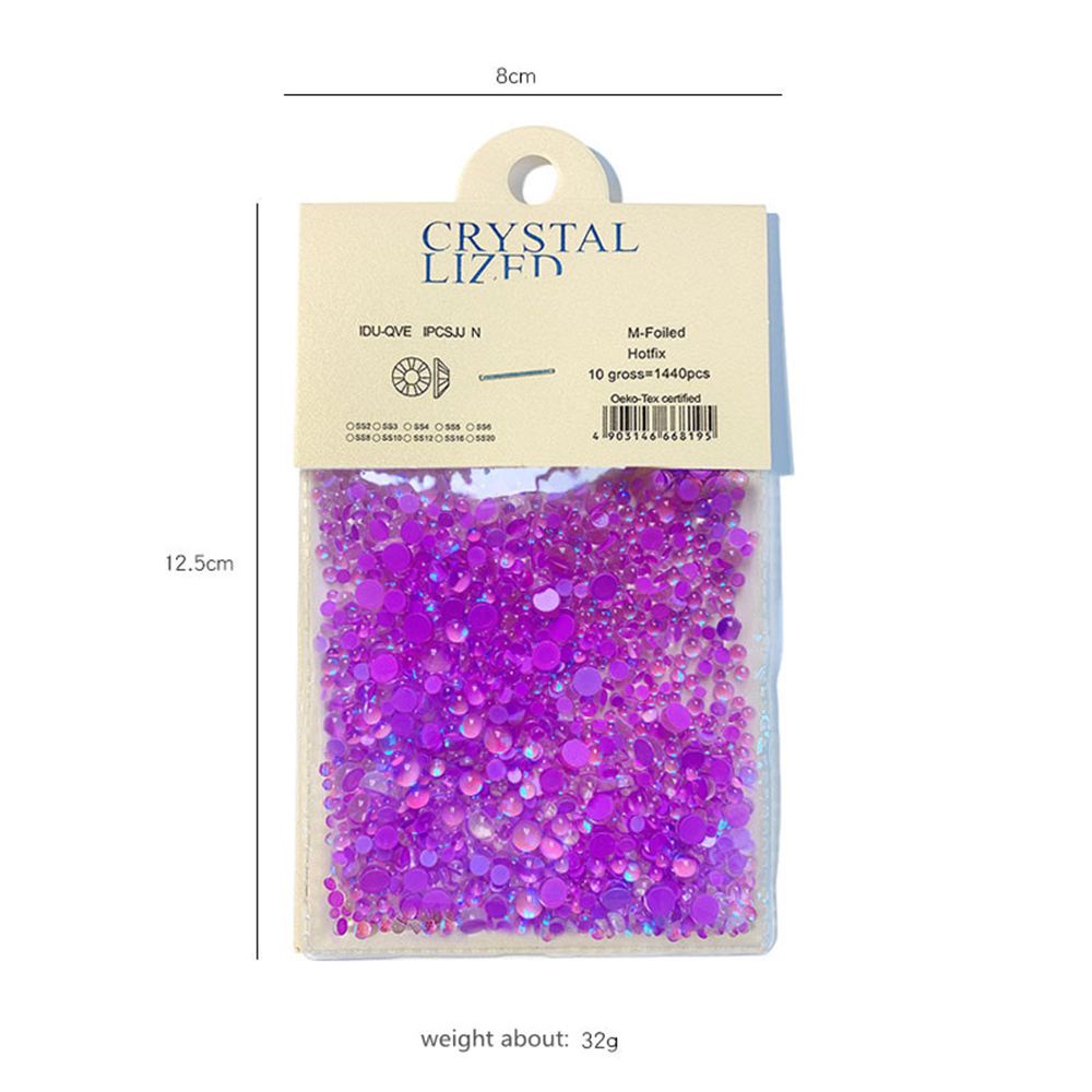 [Hàng mới về] Túi 1440 hạt trang trí móng tay nhiều màu sắc tùy chọn sang trọng