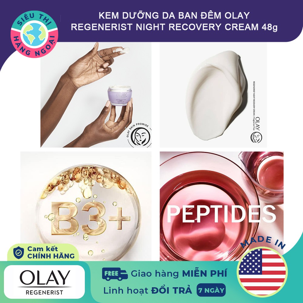 OLAY Mỹ-Kem Dưỡng Da Ban Đêm Olay Regenerist Night Recovery Cream 48g