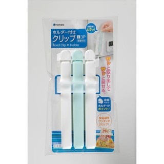 Set 3 kẹp miệng túi cỡ L (kèm giá đựng) (Hàng Nhật nội địa)