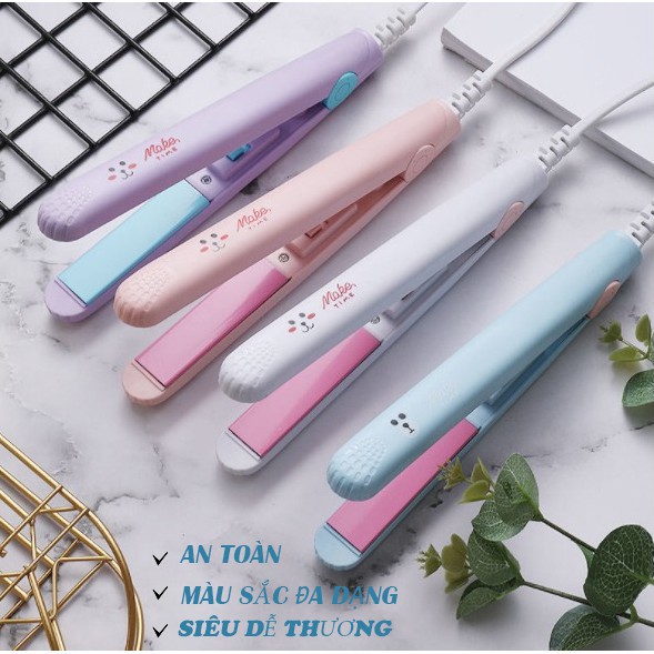 MVP1759 Máy kẹp - duỗi tóc - xù tóc mini hình thú có hộp nhựa đựng