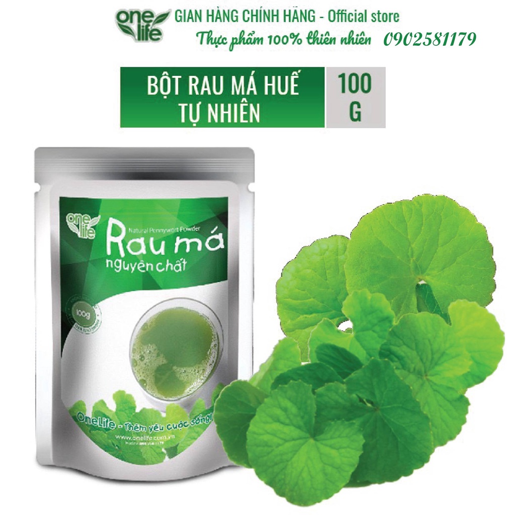 [Free Ship & Quà tặng sức khỏe] Bột Rau má [100gr] tươi hòa tan uống liền nguyên chất, giảm cân, không đường OneLife