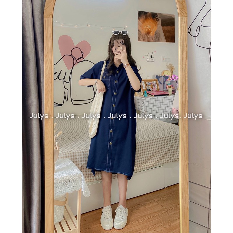 [Mã FATHANG5 giảm 10K đơn 50K] Váy sơ mi linen (ảnh thật shop chụp kèm video) | BigBuy360 - bigbuy360.vn