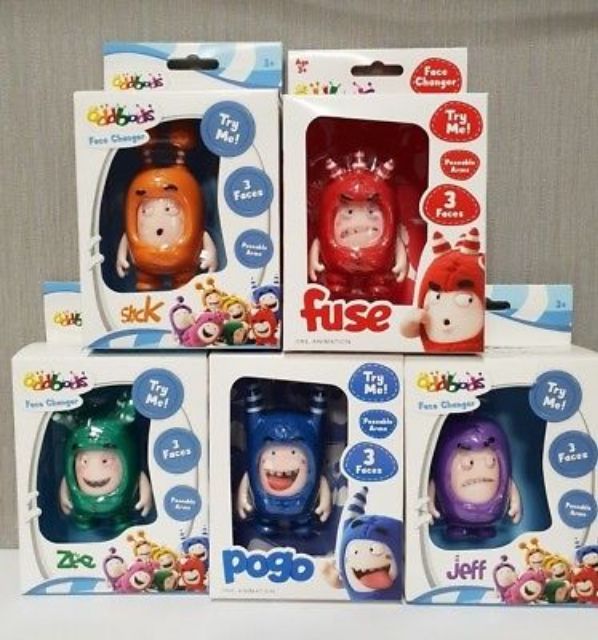 Búp bê oddbods thay đổi khuôn mặt Bộ 5 con hay 3 con
