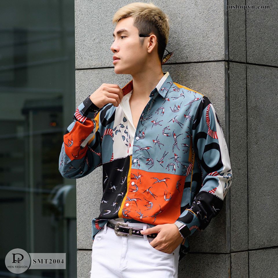  [Allbum] Áo sơ mi nam dài tay họa tiết, chất lụa đẹp hàn quốc hàng cao cấp htstore | BigBuy360 - bigbuy360.vn