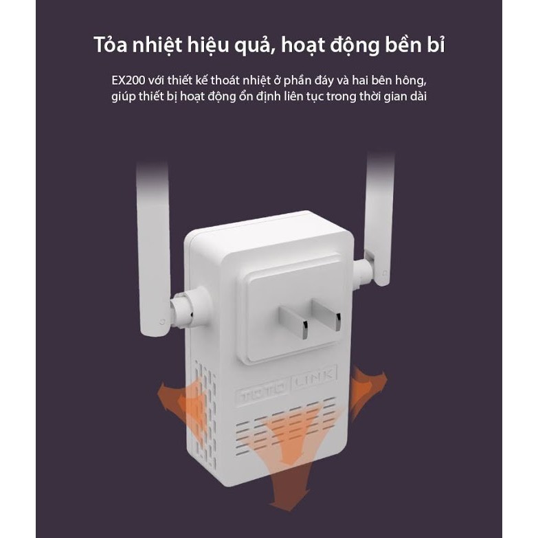 [ SIÊU RẺ ] Bộ khuếch đại wifi TOTOLINK EX200 - HÀNG CHÍNH HÀNG SIÊU RẺ HÀNG CHÍNH HÃNG