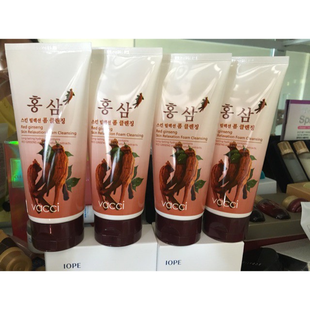 Sữa Rửa Mặt Hồng Sâm Red Ginseng Skin Relaxation Foam Cleansing 180ml