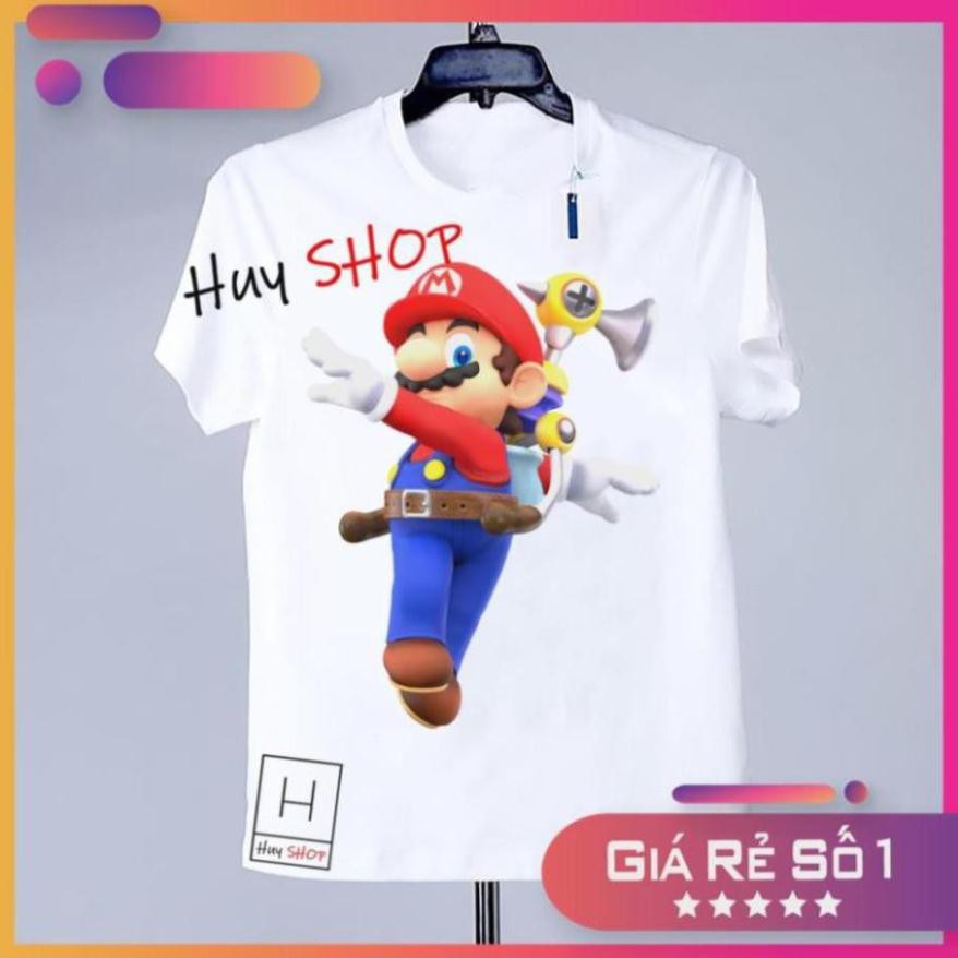 Áo thun Mario Cute dễ thương - Áo thun Hàn Quốc Unisex - Áo thun tay lỡ - Áo thun cặp đôi - Áo thun Hàn Quốc 876