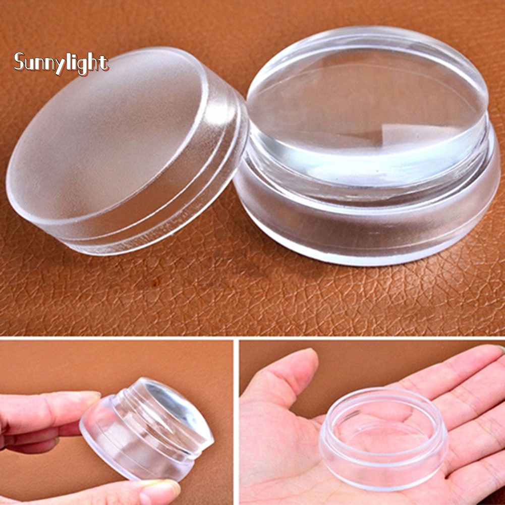 Bộ Dụng Cụ In Móng Tay Bằng Silicone Trong Suốt + Dụng Cụ Cạo Diy