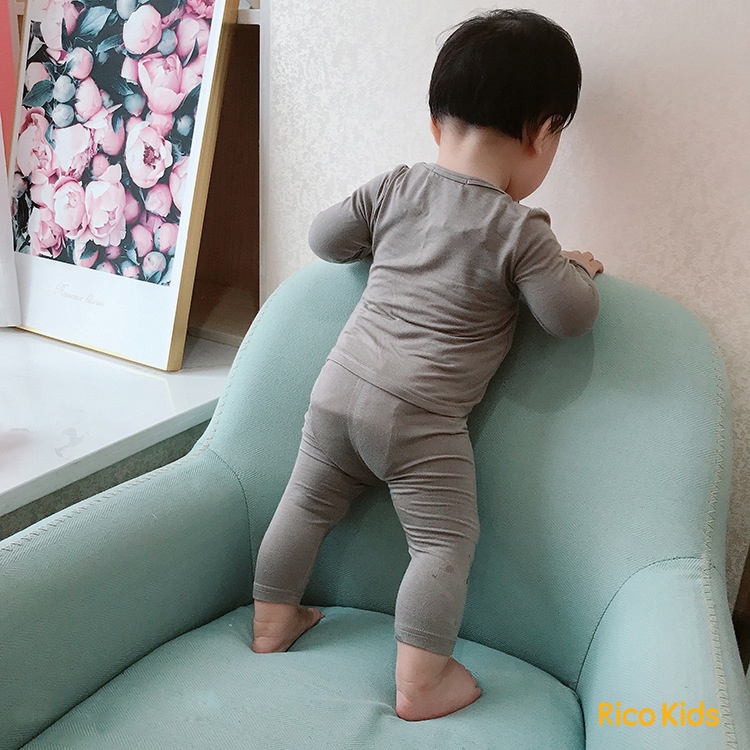 Bộ thun lạnh cạp cao cho bé từ 4 tháng chính hãng Minky Mom mã 19000X