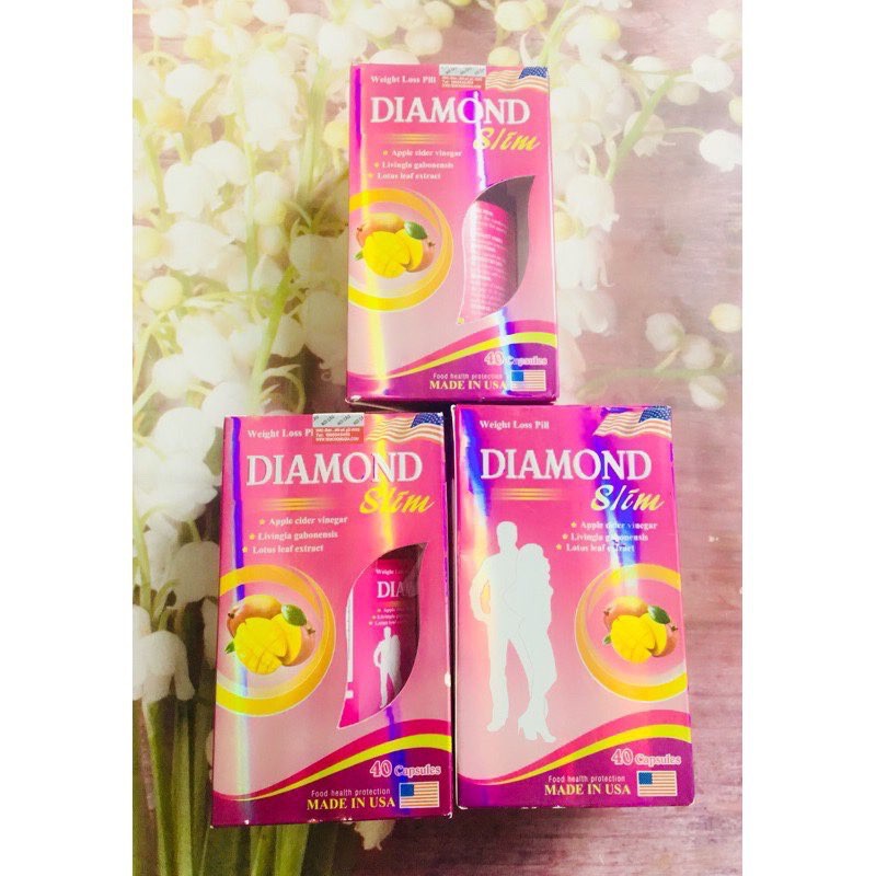 Viên uống giảm cân Diamond Slim, hỗ trợ chuyển hóa chất béo, giảm cân, bổ sung collagen đẹp da - Healt Pharmacy