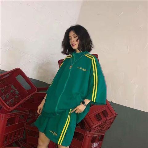 New Women's Clothing in Summer of 2019 Korean Leisure Sports Hiphop Hip Hop Suit