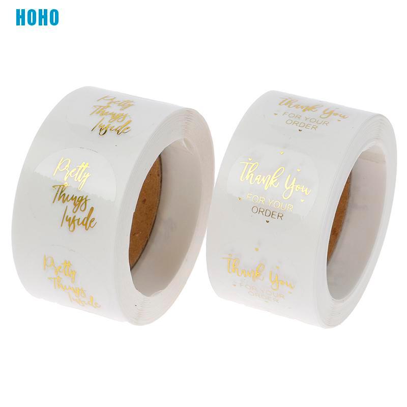 Bộ 500 Nhãn Dán Chữ Thank You Xinh Xắn Tiện Dụng Trang Trí