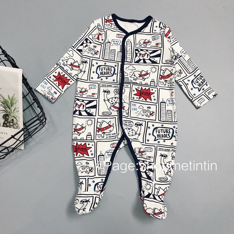 Body liền tất cotton cho bé (3-5kg hoạt hình)