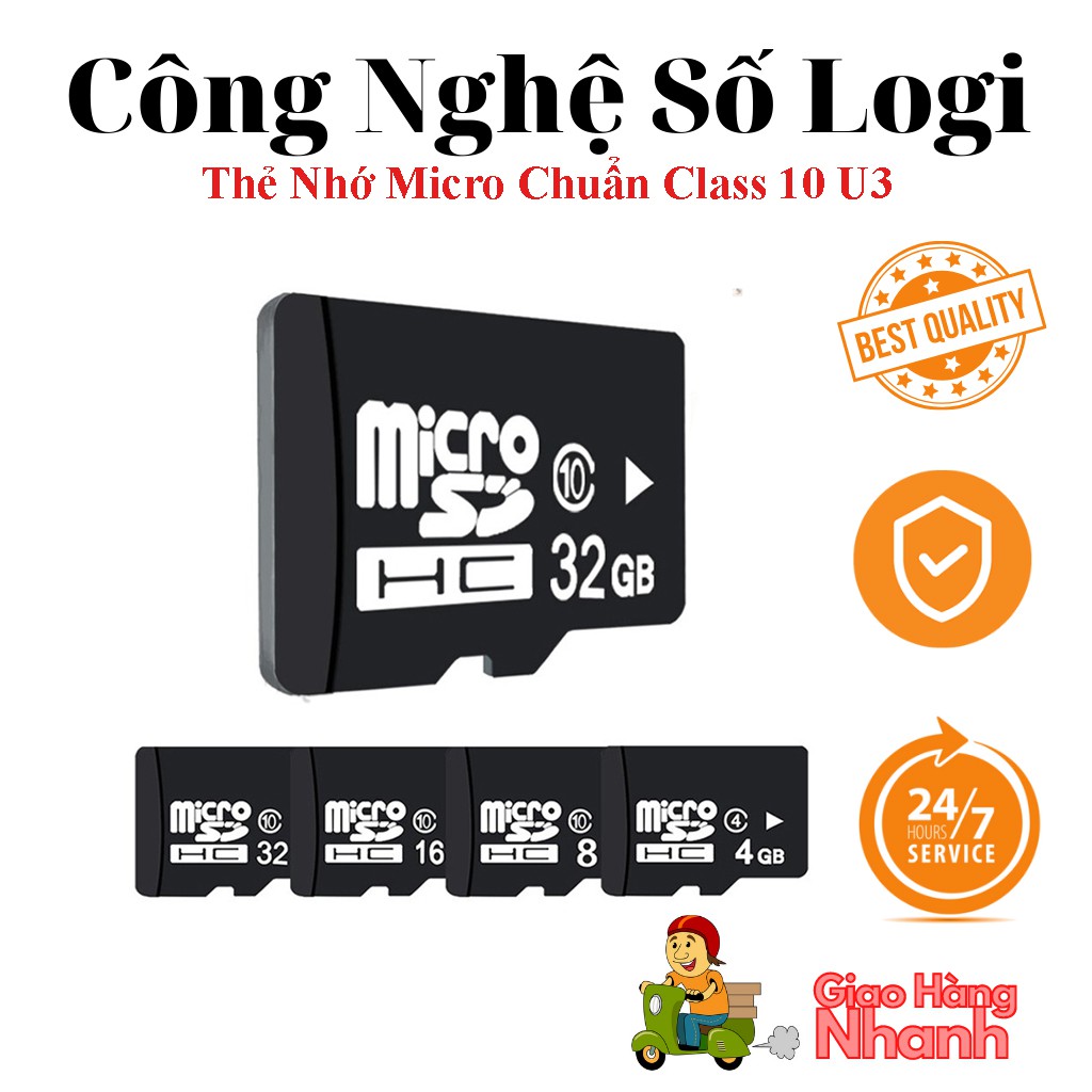 Thẻ Nhớ 2GB/4GB/8GB/32GB/64Gb [CHÍNH HÃNG]  Class10 U3 MicroSDHC Chuyện Dụng Camera IP Wifi, Smartphone