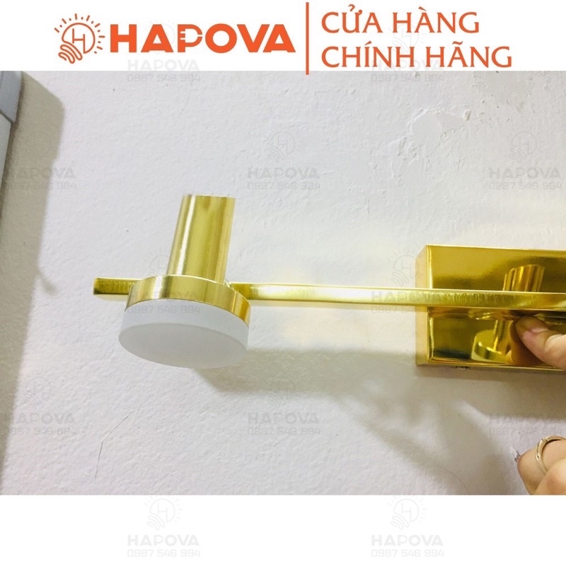 Đèn soi tranh, đèn chiếu tranh 1 quả mạ vàng HAPOVA XAKIA 7412/1