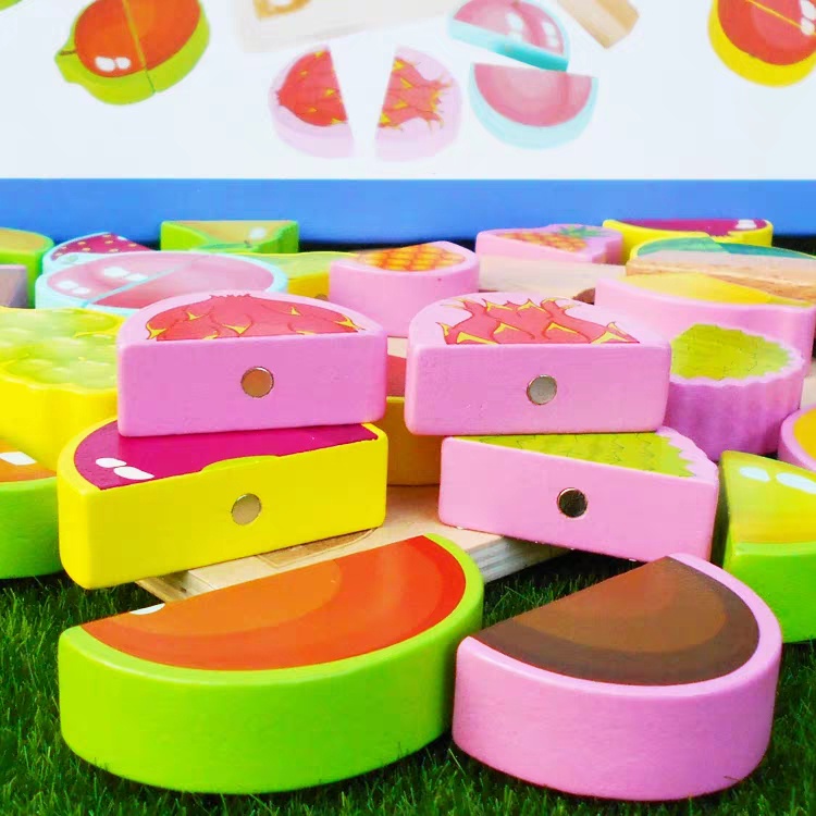 Đồ chơi cắt trái cây, hoa quả cho bé bằng gỗ có nam châm an toàn, chuẩn xịn cho bé từ 2 3 4 tuổi