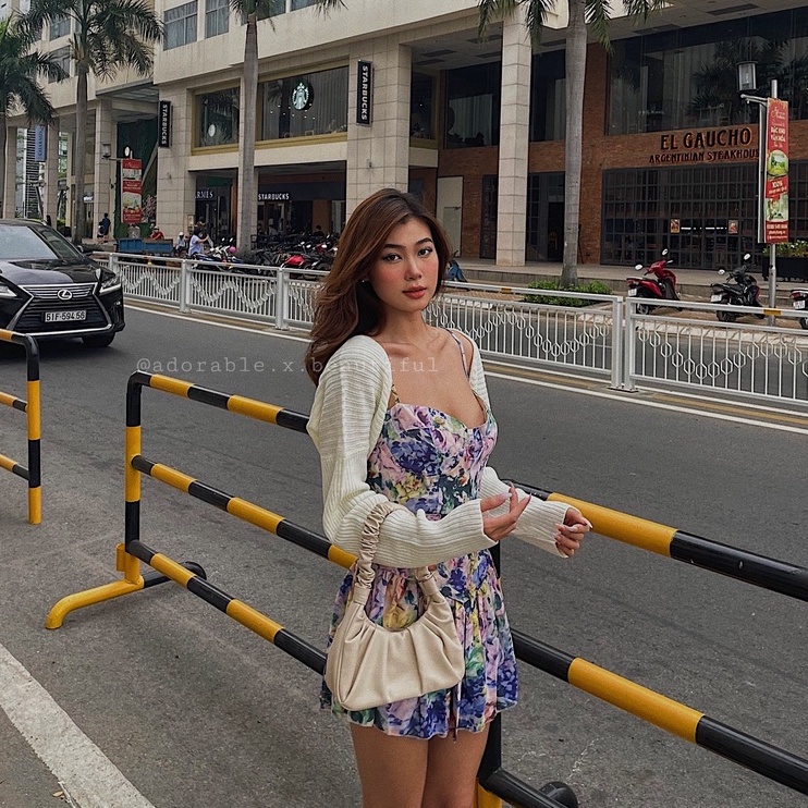 Đầm Hai Dây Hoa Xinh Xắn Sang Trọng, , Váy 2 Dây Hoa Style Ulzzang Hot Trend 2022 Ảnh Thật