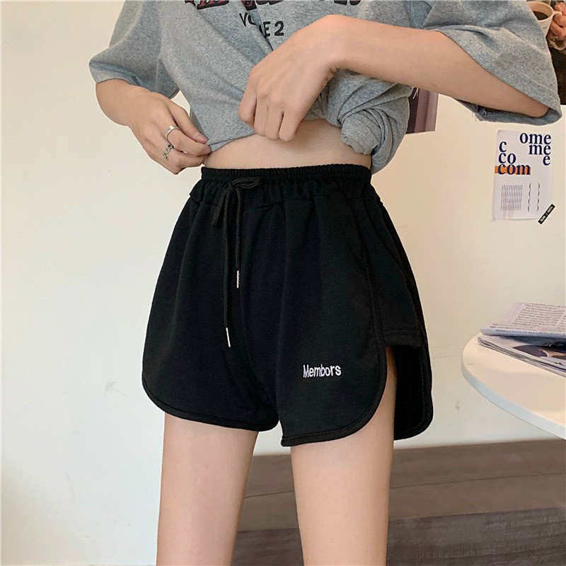 Quần short nữ siêu xinh in chữ trẻ trung mặc nhà,tập thể thao-t28-30-membors