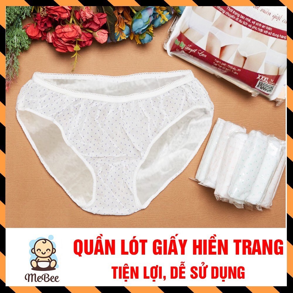 Sét 5 quần lót giấy mẫu mới ( hàng đắt ) làm từ chất liệu mỏng nhẹ