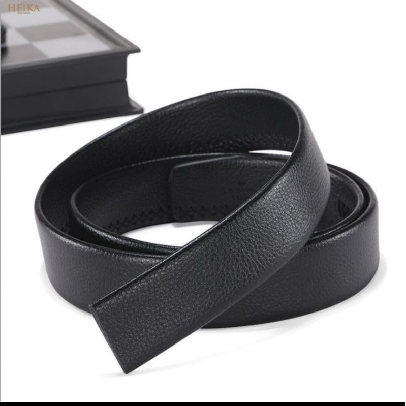 Thắt lưng da nam nịt nam bán rời không mặt khóa dùng cho dây có khấc