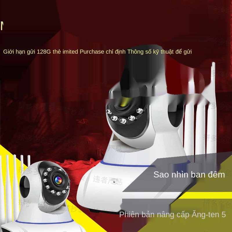 ▦Camera quan sát toàn cảnh 360 độ từ xa qua điện thoại di động Mạng WIFI HD tầm nhìn ban đêm đủ màu <