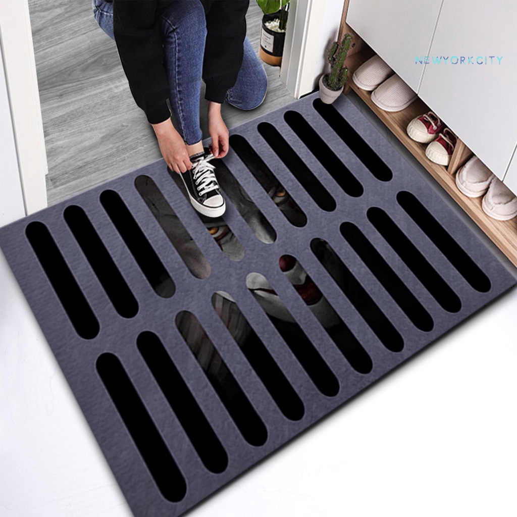 Thảm Chùi Chân Polyester Chống Trượt Thấm Hút Mạnh Họa Tiết Chú Hề Dùng Hàng Ngày