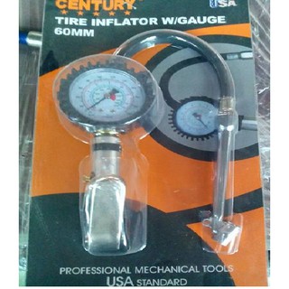 Tay bơm lốp có đồng hồ dạng thẳng CENTURY