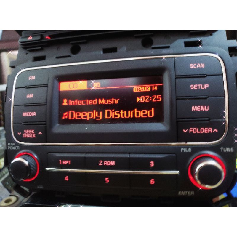 Đầu amply CD radio AUX usb tháo xe KIA K3 K4.